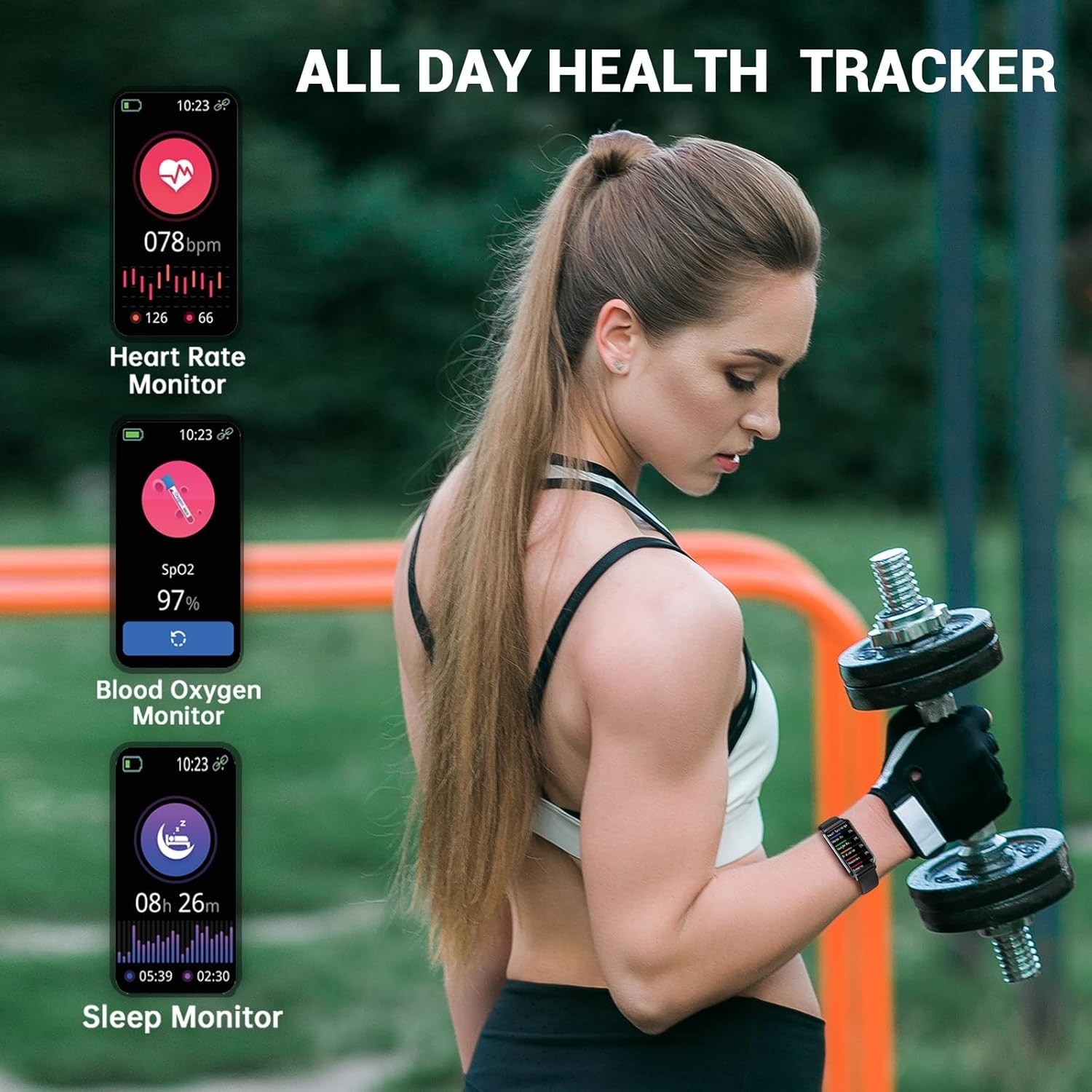 Stylish 5ATM Fitness Watch – Smart Notifications & Long Battery Life