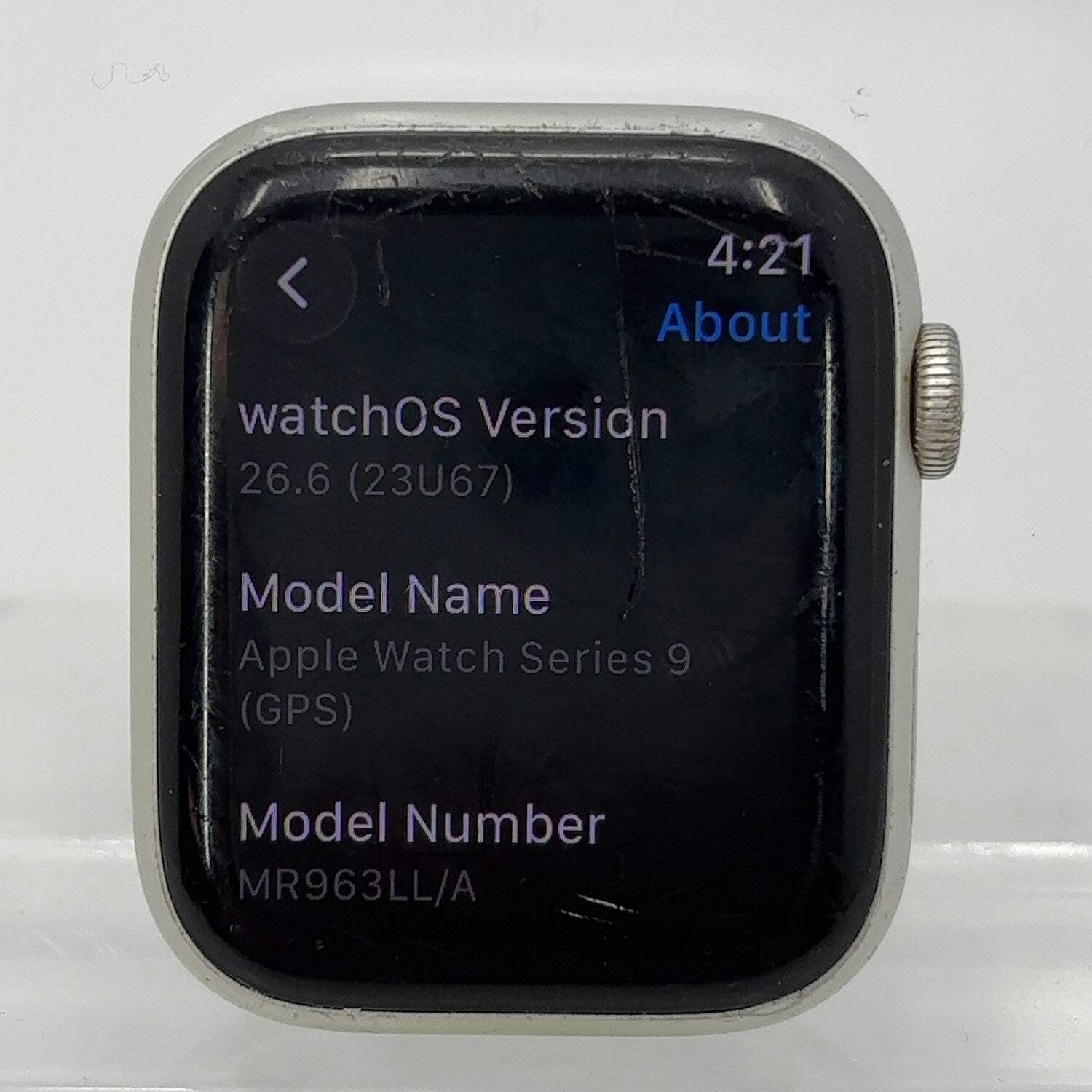 Broken GPS Only Apple Watch Series 9 45MM Aluminum MR963LL/A Read Face Only