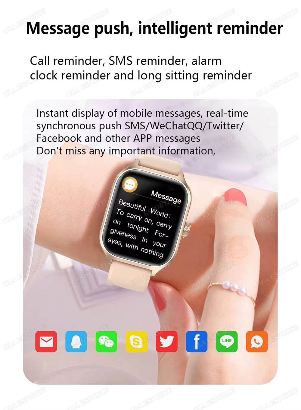 Smart Watch For Android IOS Watches 1.83inch HD Display Bluetooth Call Message A