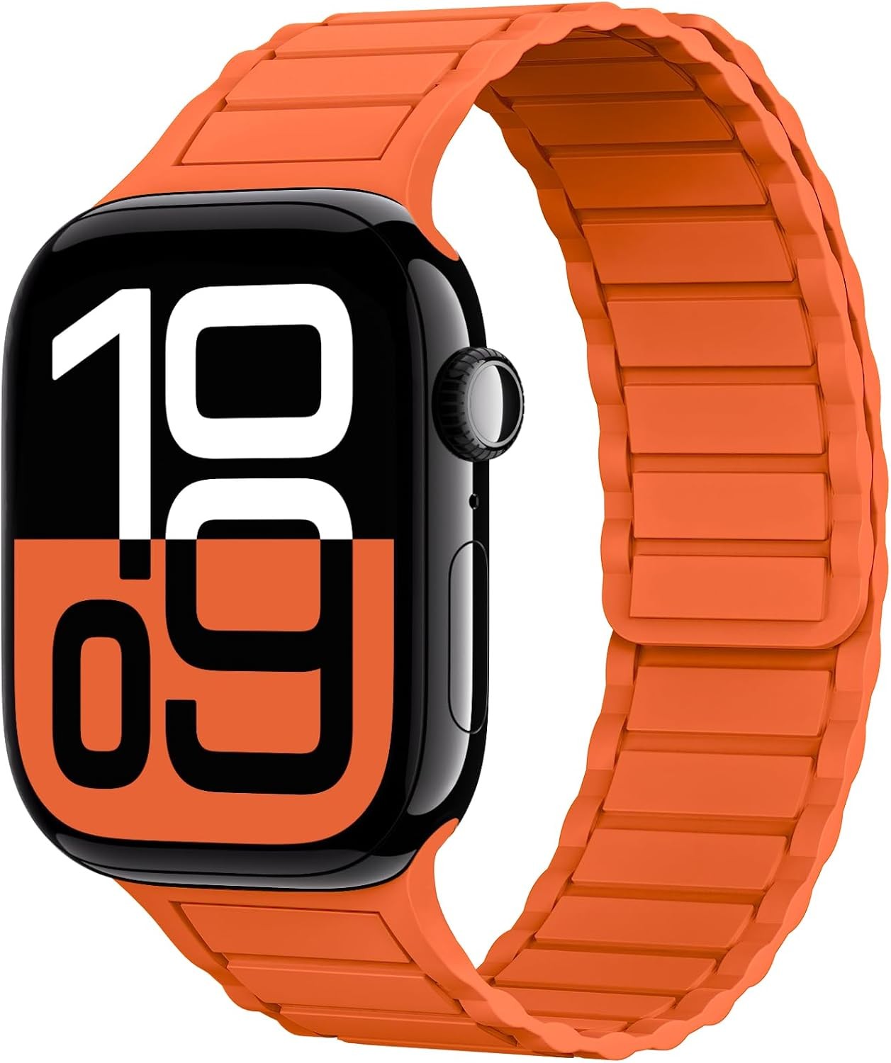 Magnetic Silicone Band for Apple Watch Ultra 49mm, Series 7/6/5/4 44mm, SE 40mm