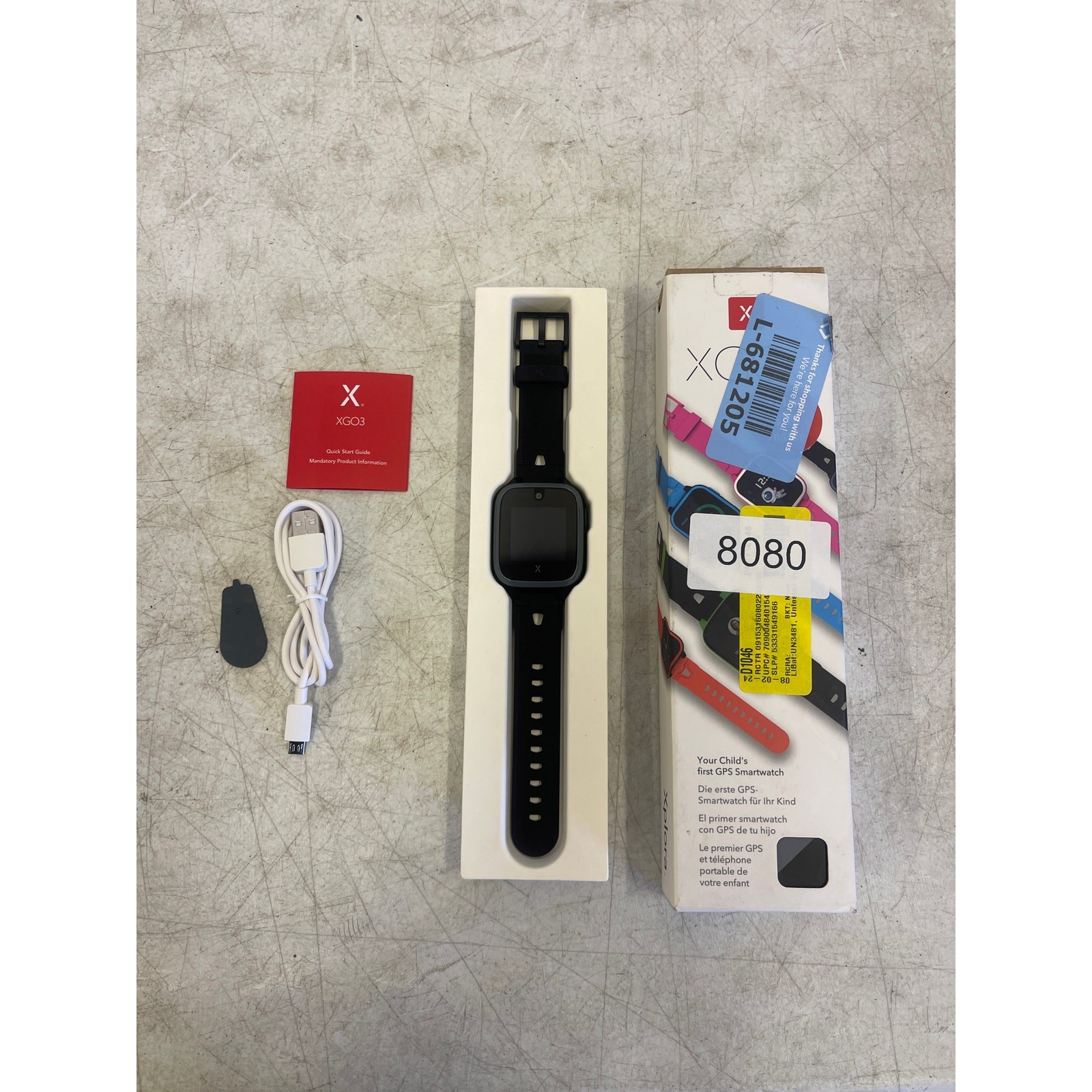 Xplora XGO3 Kids Smart Watch Cell Phone GPS Tracker, Bundle – Black
