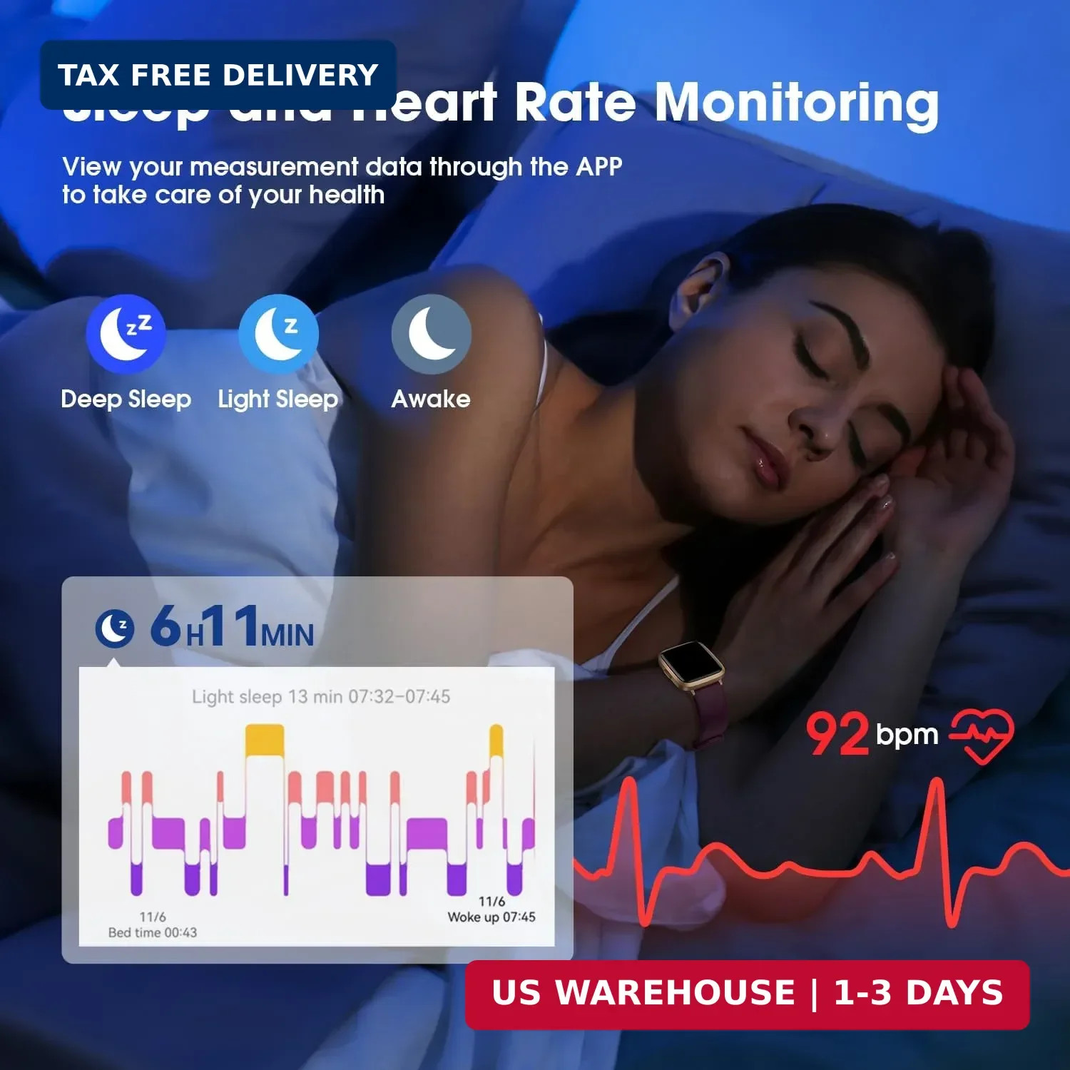 LIVIKEY Fitness Tracker Watch with Heart Rate Monitor, Activity Tracker with Ped