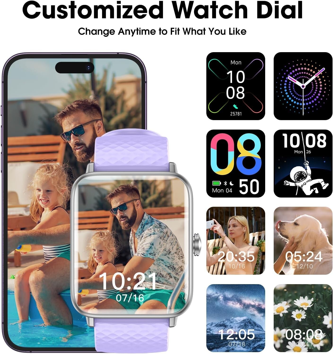 Reloj Inteligente Smart Watch Bluetooth De Mujer Para iPhone iOS y Android