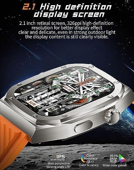 Z85 MAX Smart Watch – Yellow Band – Easily Change Watch Face