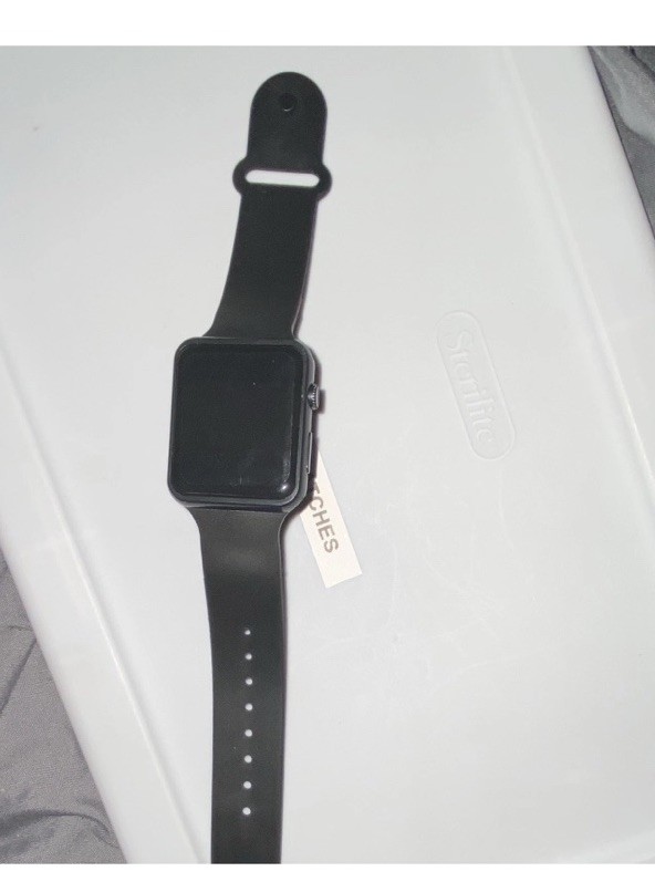 Black digital kid Watch Silicone Band