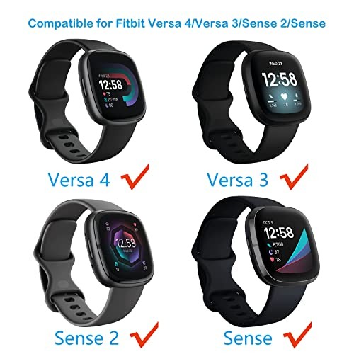 1 Pack Woven Nylon Strap Compatible with Fitbit Versa 4/Versa 3 and Sense 2/Sens