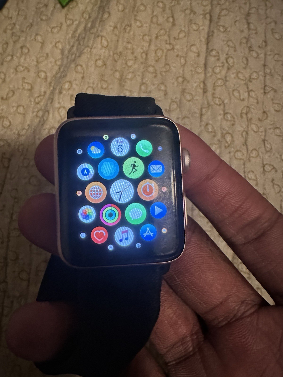Apple Watch Series 2nd Generation 42mm Aluminum Case Rose Gold A1758