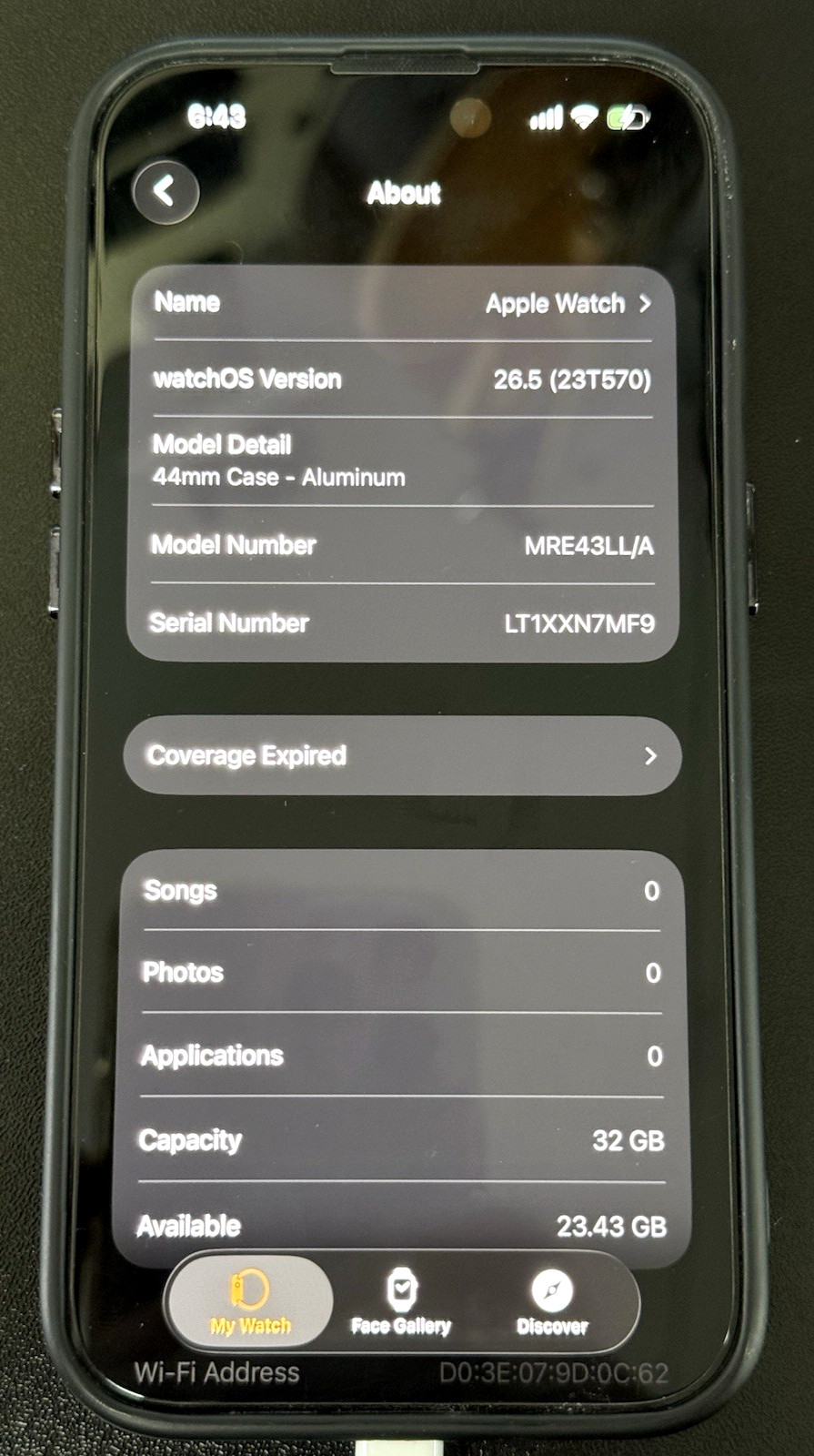 GPS Only Apple Watch SE 2nd Gen 44MM Starlight Alum, Starlight Sport Band READ!
