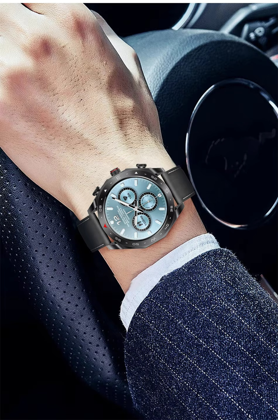 Smartwatch With Bluetooth Earbuds.