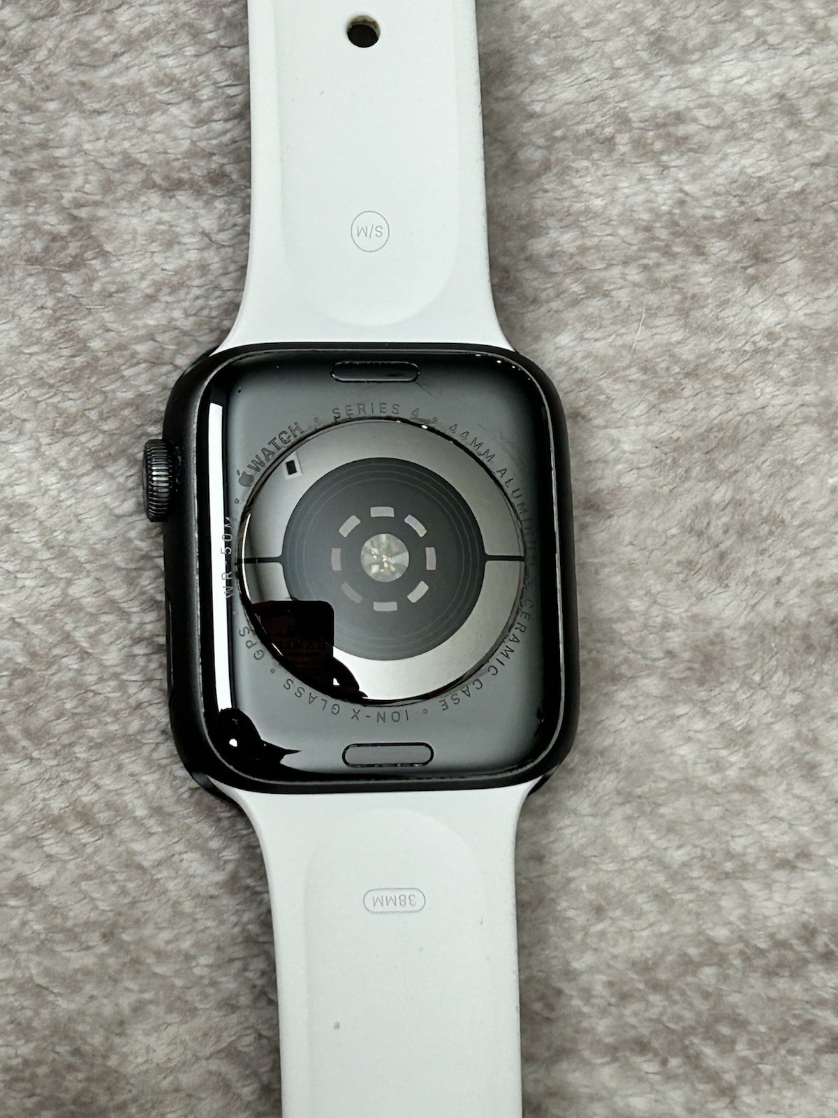 Apple Watch Series 4 44mm Space Gray with White Band (GPS Only)