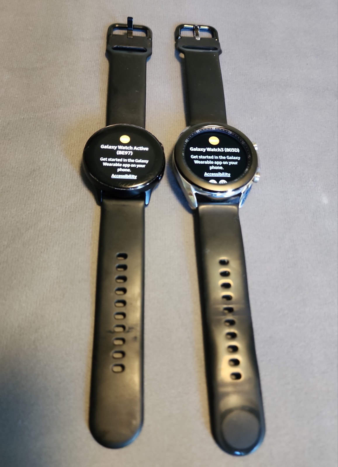 Samsung Galaxy Watch 3 SM-R840 45MM & Galaxy Active SM-R500 Lot Of 2 ~ READ