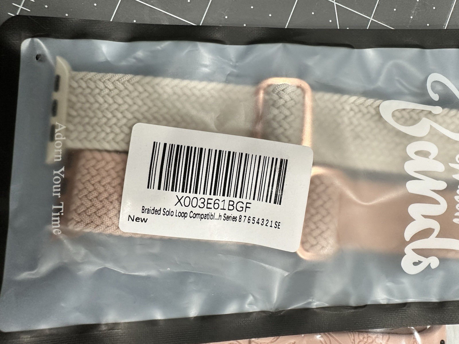 6 New apple Watch Bands, 3 Are Woven, 3 Are Rubber With A Floral Design 38,40,41