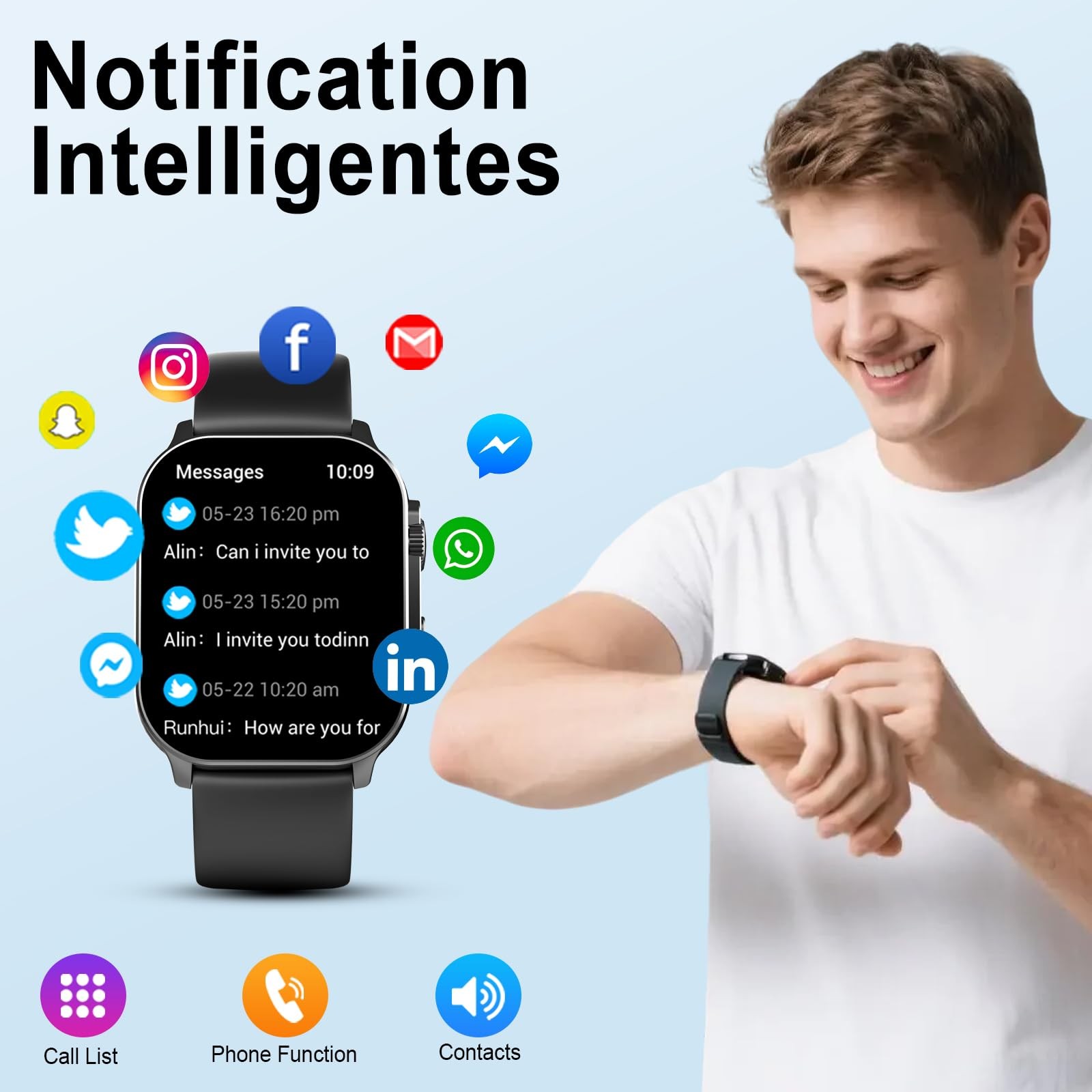 Smart Watch for Men, 2.01″ AMOLED Curved Display Fitness Tracker with Answer/…