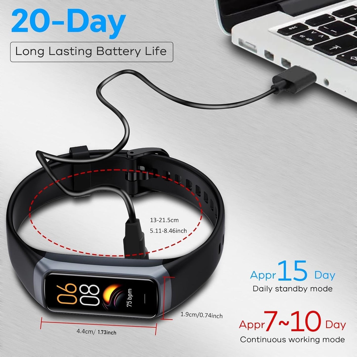 Vital Smart Watch and Fitness Tracker for Men/Women | Sleek Activity Tracker Hea