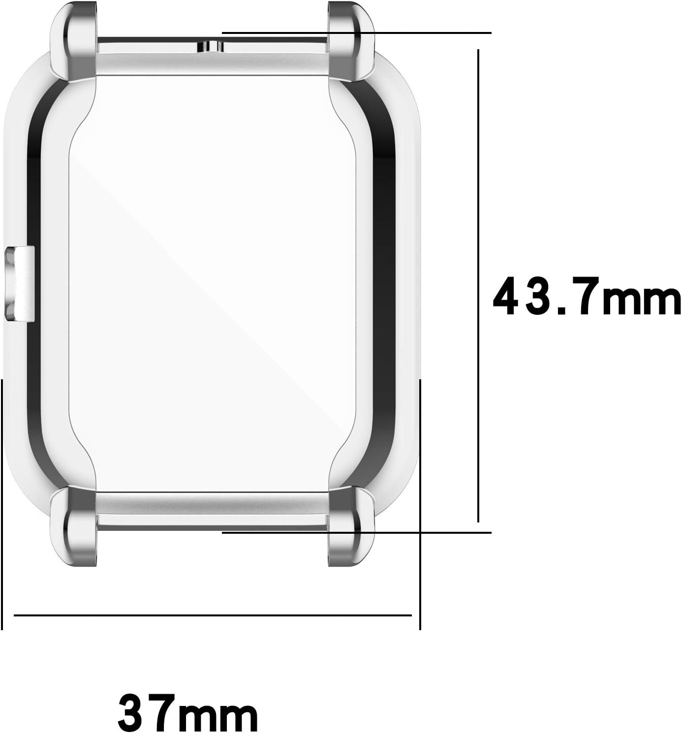 3 Pack Screen Protector Cases for Amazfit GTS 2 Mini 40mm Soft TPU Bumper Shell