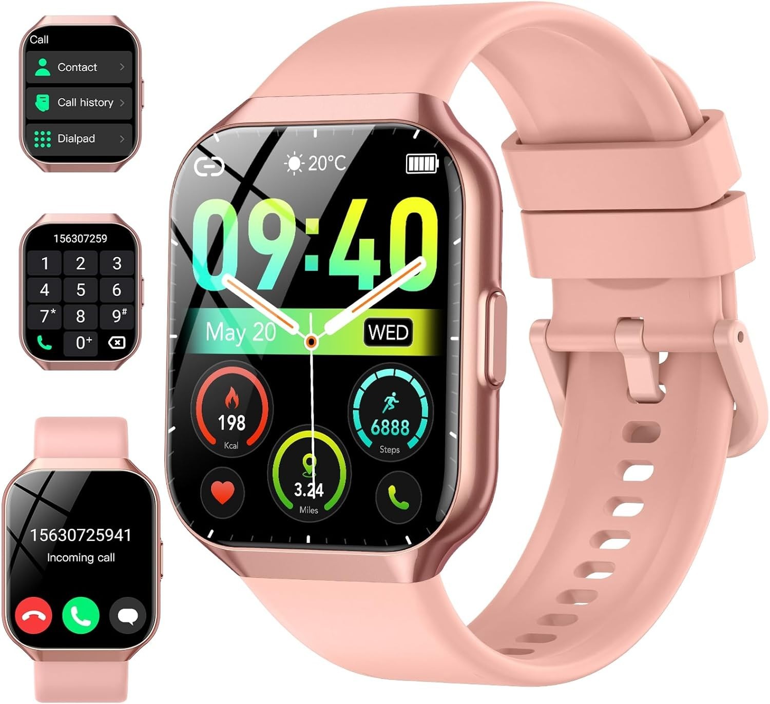 Women’s Smart Watch Bluetooth SmartWatch For Apple iPhone iOS and Android…