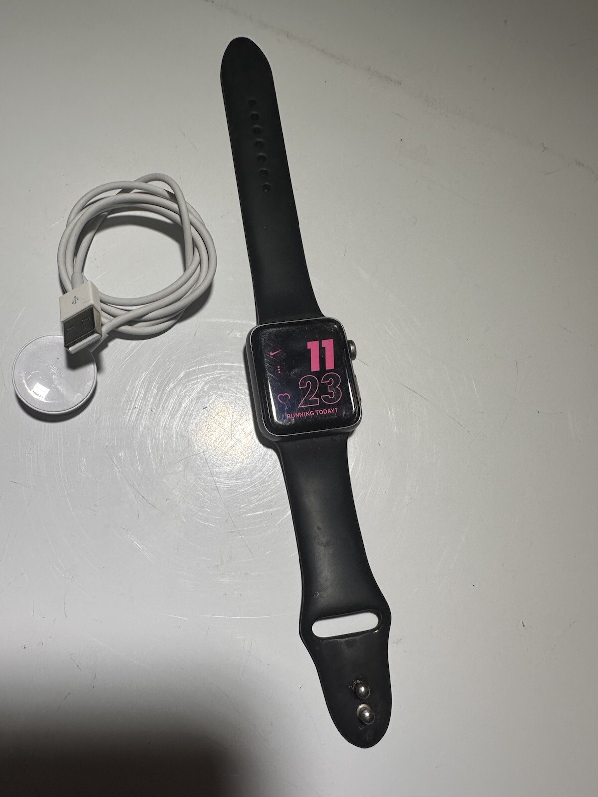 Genuine Apple Watch Series 2 42mm Nike + With Black Sport Band – Smartwatch