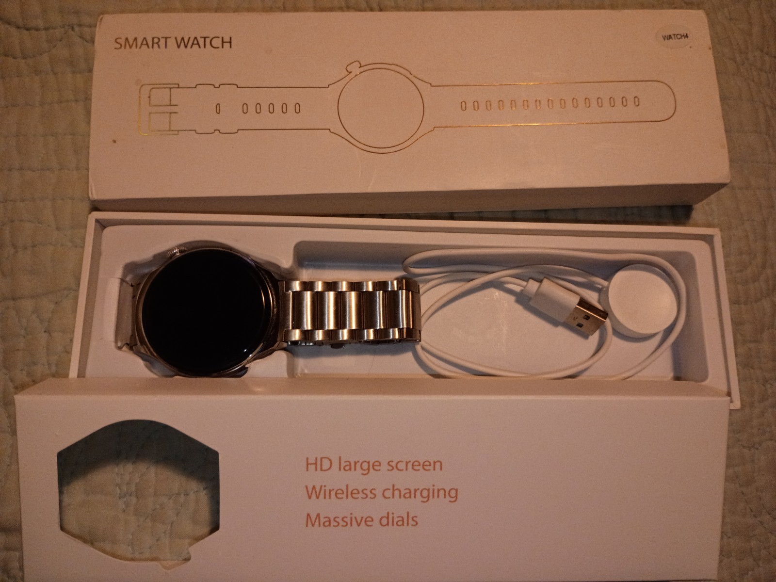 Smart Watch Fitness Tracker Silver Metal Band G95 Model
