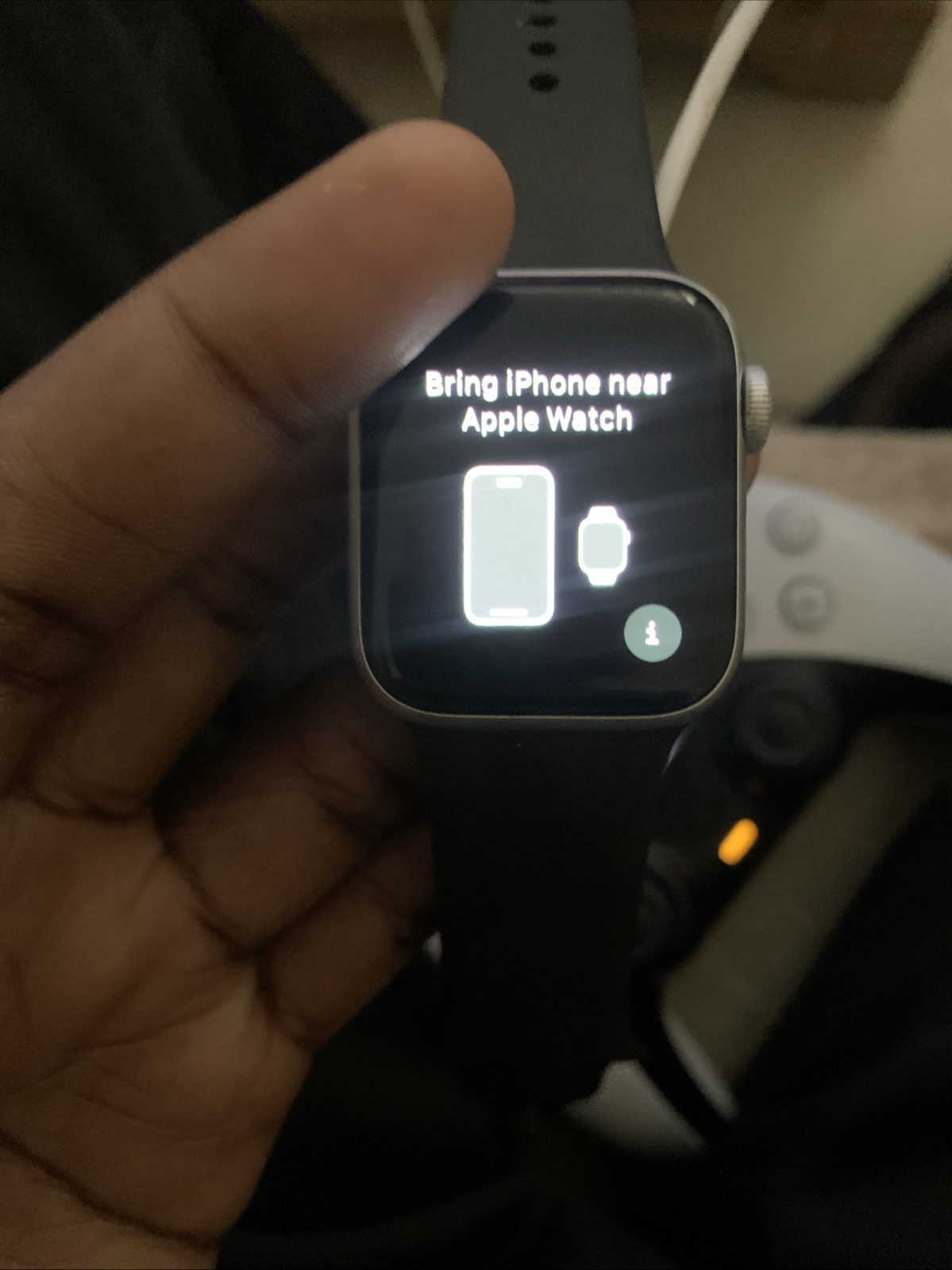 Apple Watch Series 5 44mm Space Gray Aluminum Case with Black Sport Band – S/M &