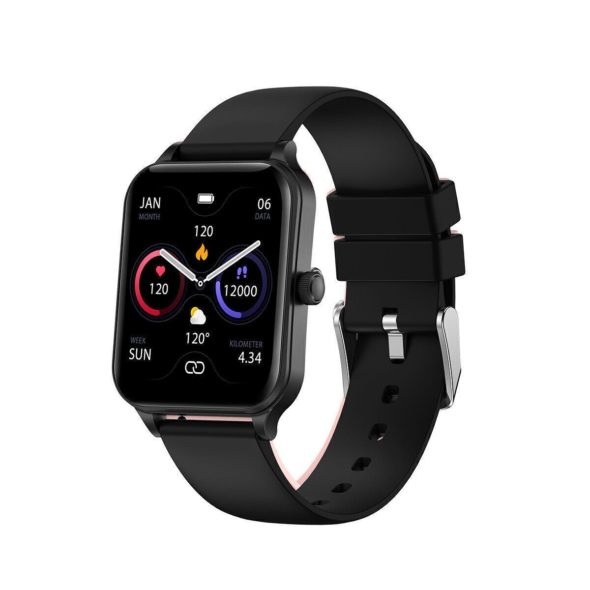 Smart Watc 42mm Touchscreen Fitness Watch w/Heart Rate Monitor&SpO2 StepCounter