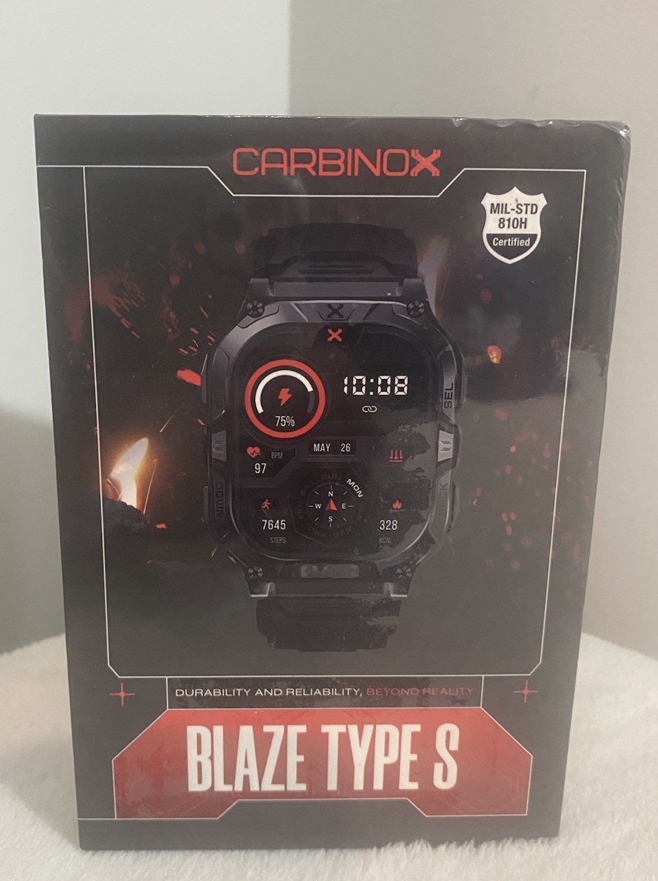 CARBINOX “BLAZE TYPE S ” Tactical Military Smartwatch IP69K Black – NEW SEALED