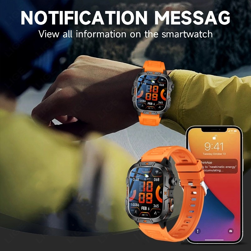 Military Smart Watch For Men Women Answer/Make Call Heart Rate Fitness Tracker