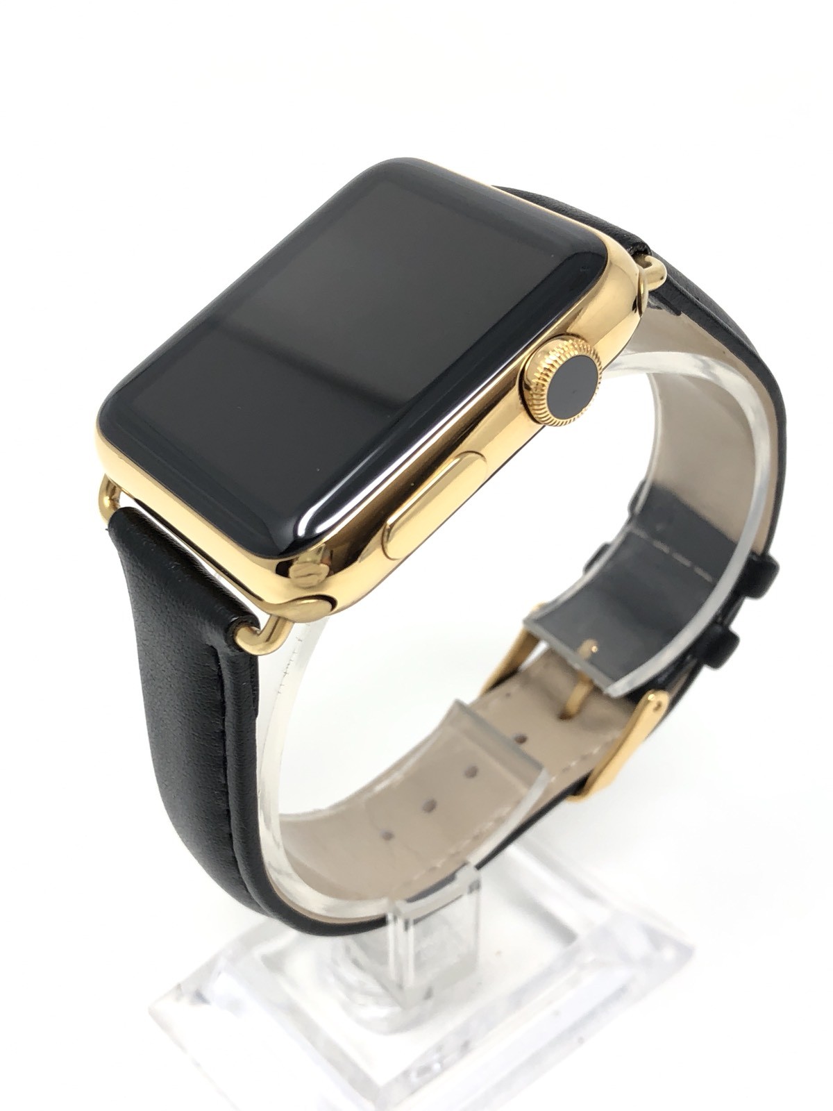 24K Gold 42MM Apple Watch SERIES 2 with Black Leather Band