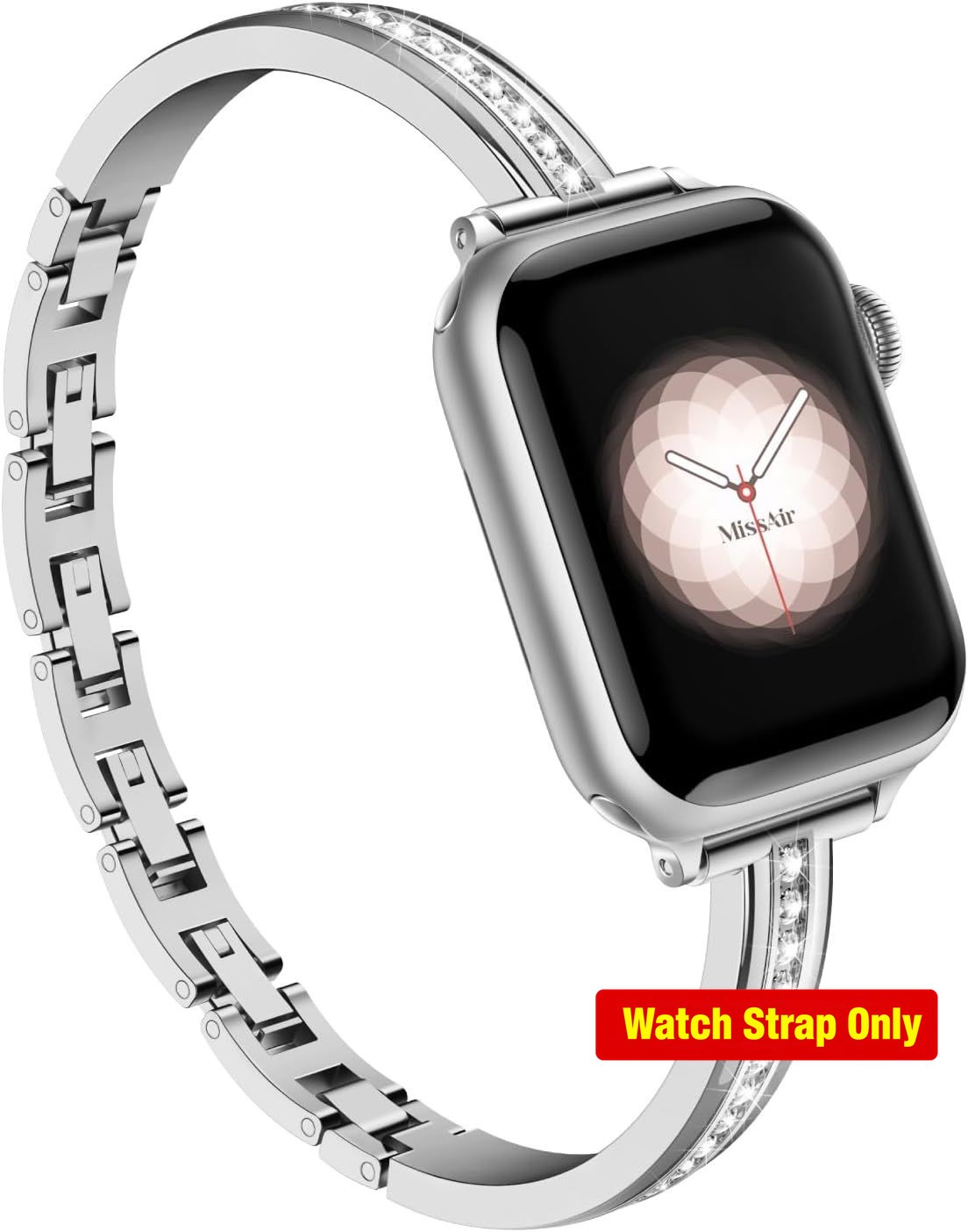 Slim Metal Strap Compatible with Apple Watch Series 7 44mm Jewelry Bracelet