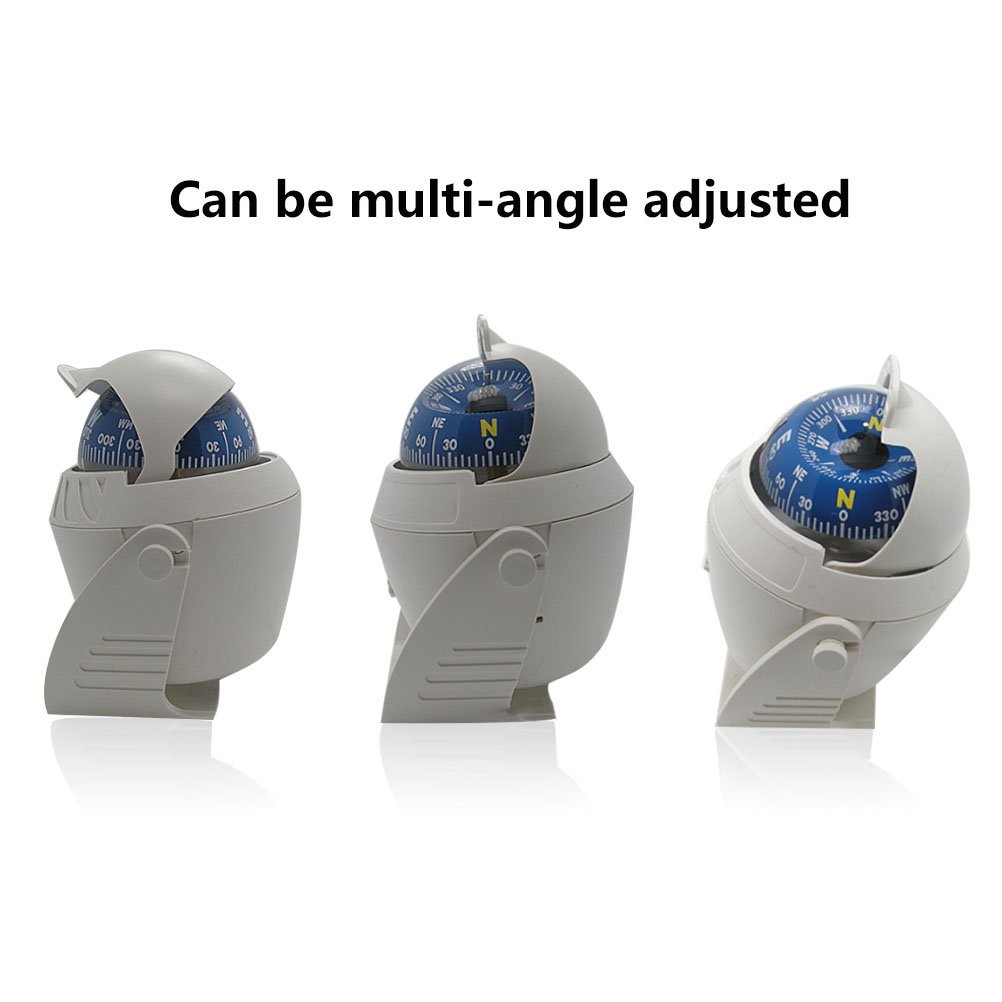 White Incandescent Light Illuminated Compass Indicator