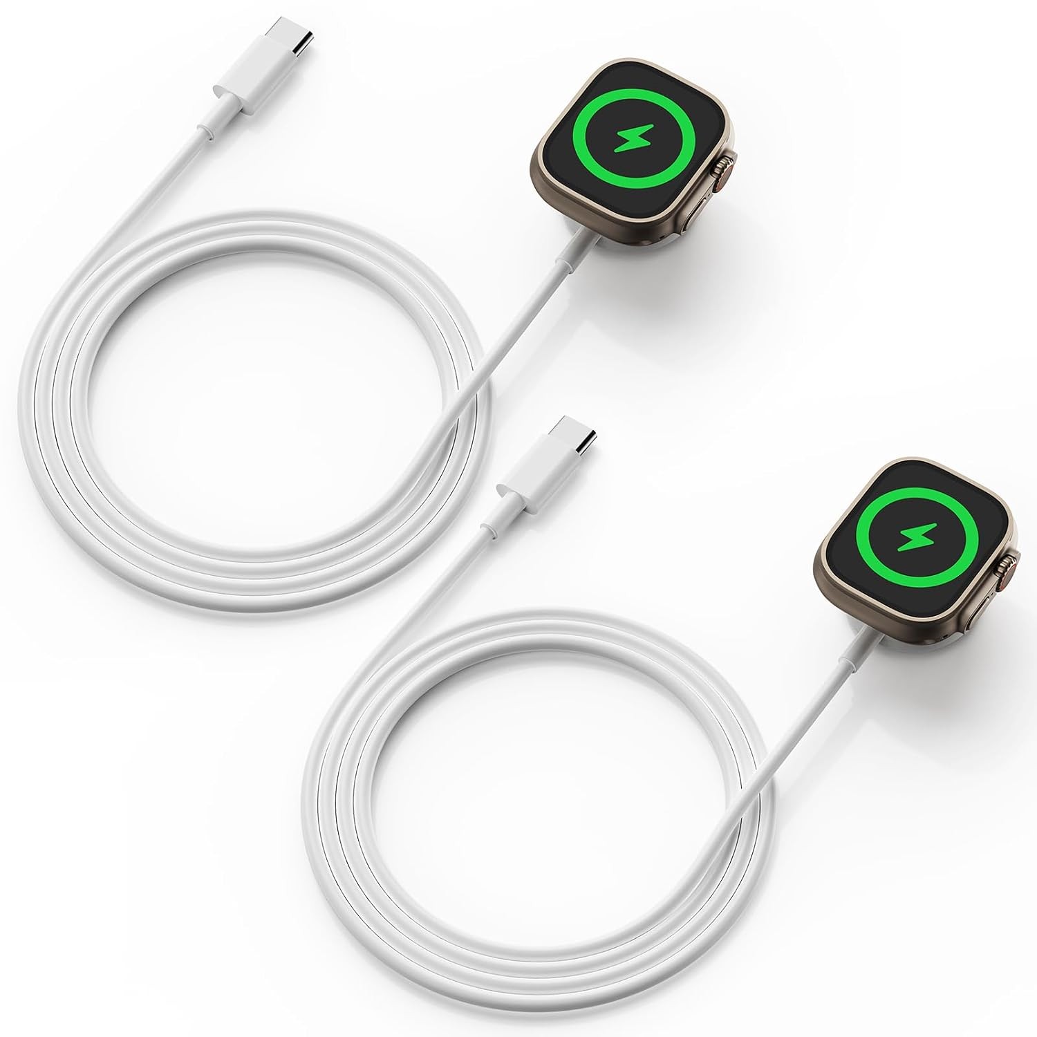2Pack Portable USB-C 3.3FT Cable Wireless Charging for Apple Watch Charger | iWa
