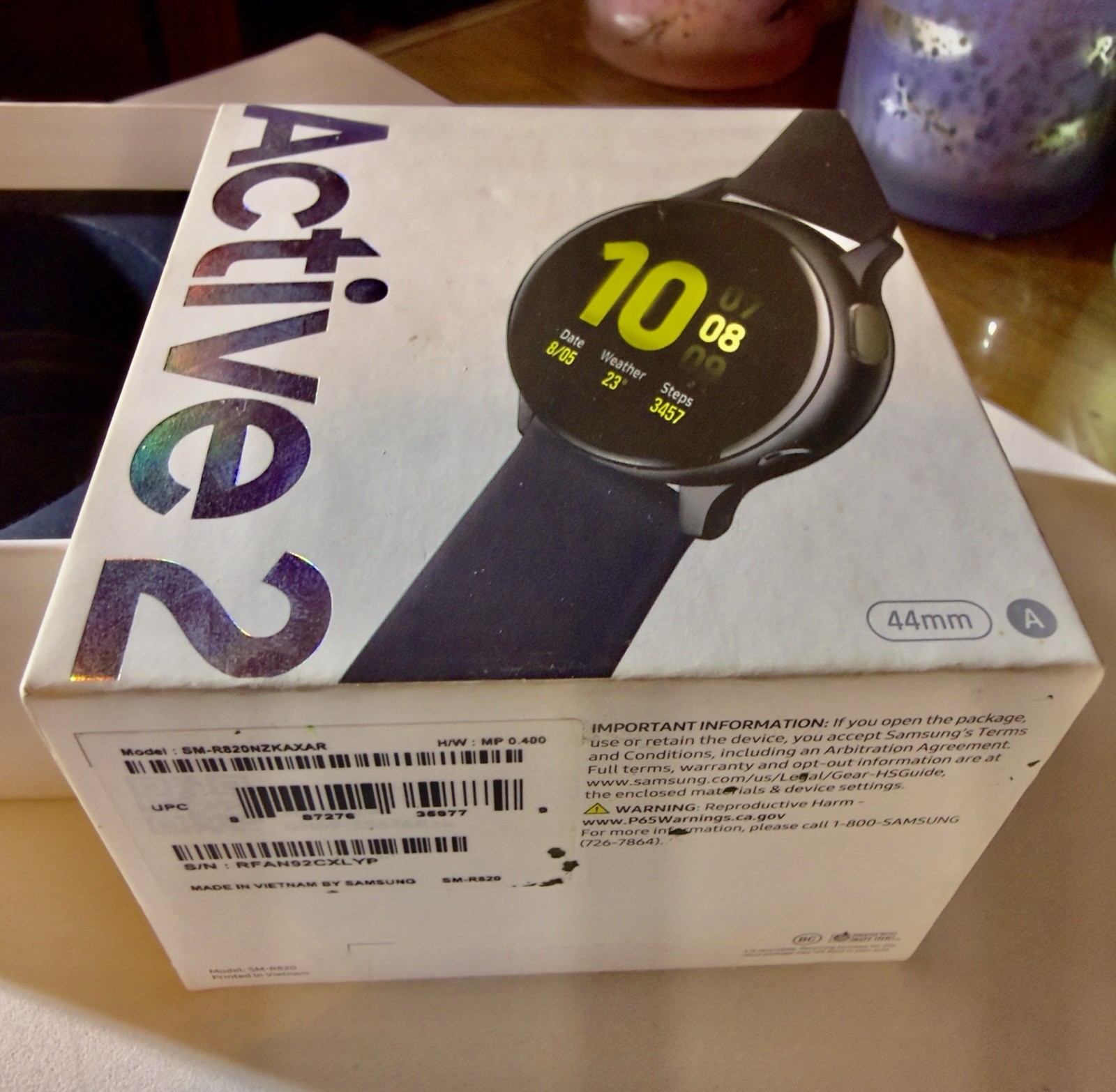 Samsung Galaxy Active 2 Watch 44mm Black Aluminum R820