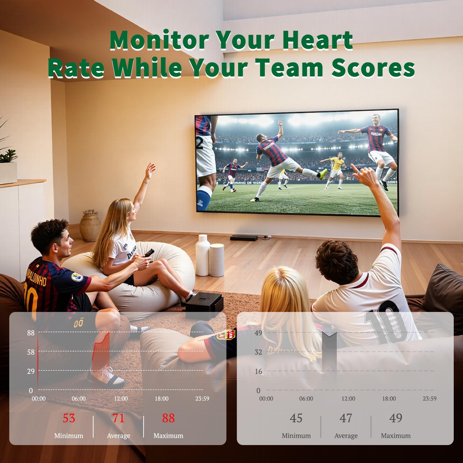 Soccer Pattern Smart Ring for Men Women, Fitness Tracker Ring– HR, SpO2, Slee…