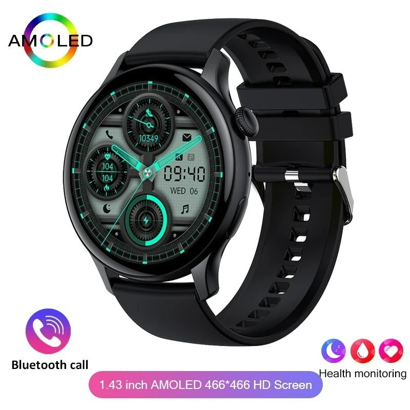 2024 True AMOLED Smart Watch Ladies Screen Always Show Time 466*466 HD Health Tr