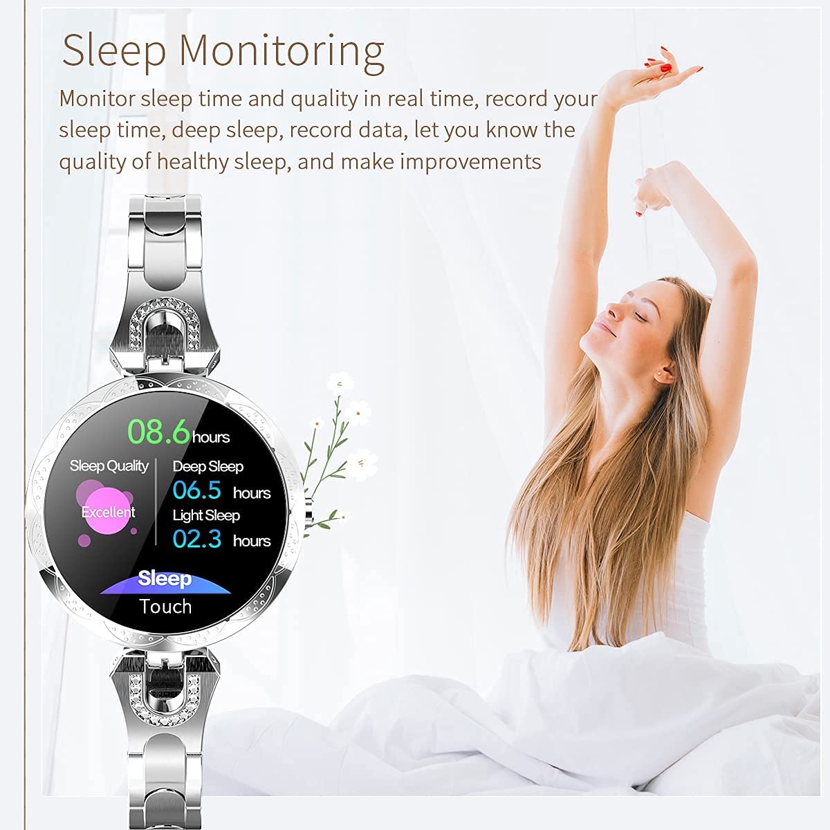 for Women for Android/iOS Phones. and Fitness Tracker with Heart Rate Bluetoo…
