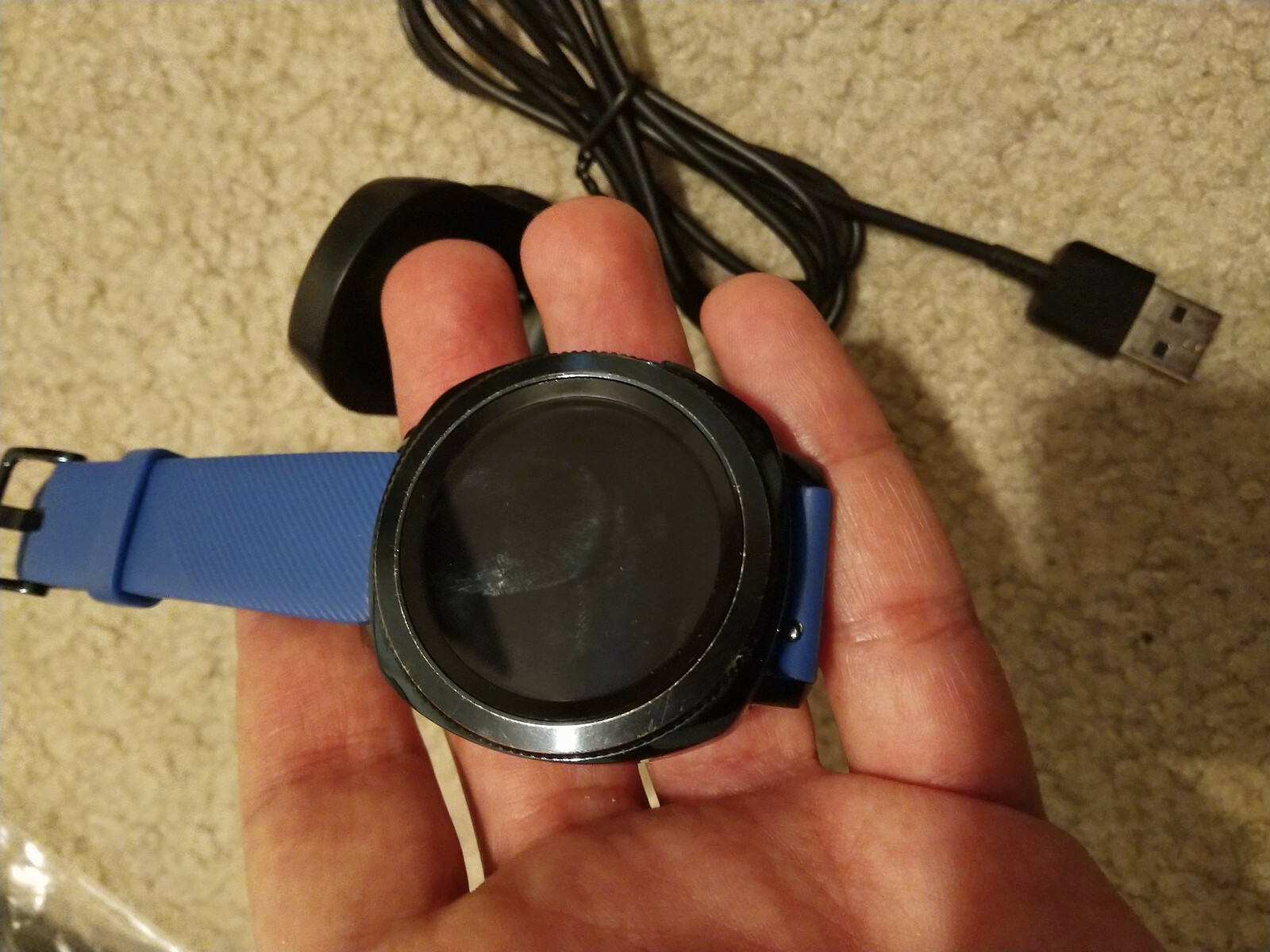 Samsung Gear Sport SM-R600NZKAXAR SM-R600, Blue, READ