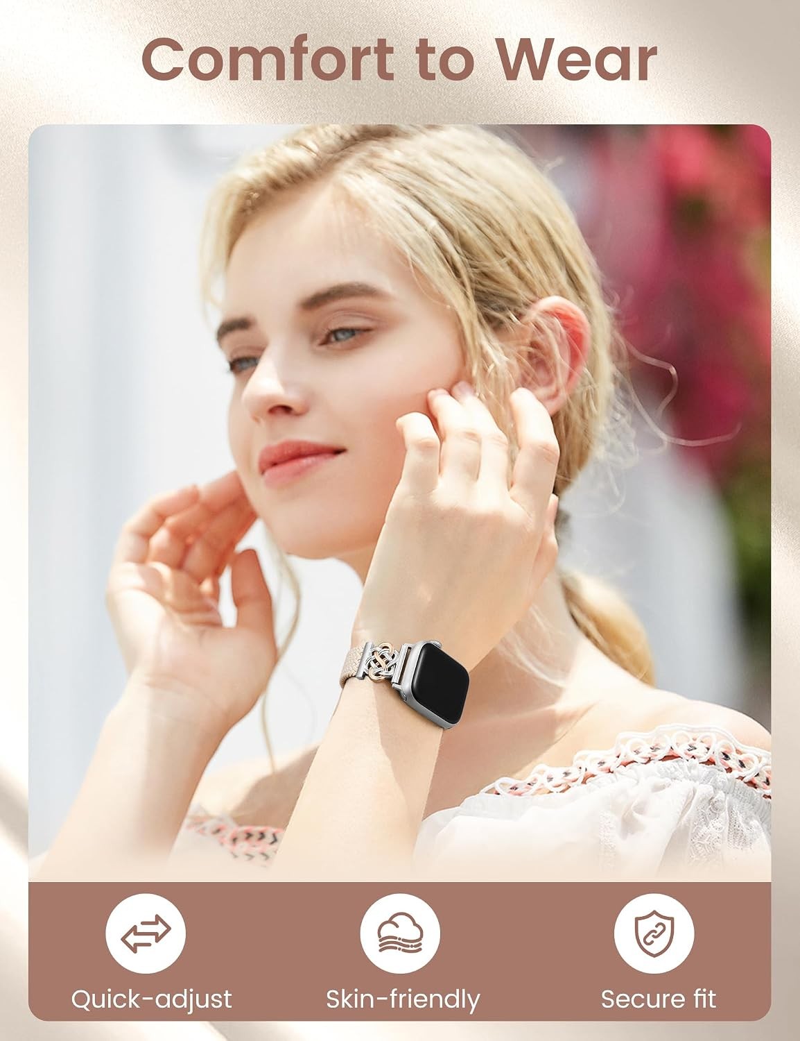 Slim Magnetic Braided Band for Apple Watch Series 7 44mm – Stylish and Comfortab