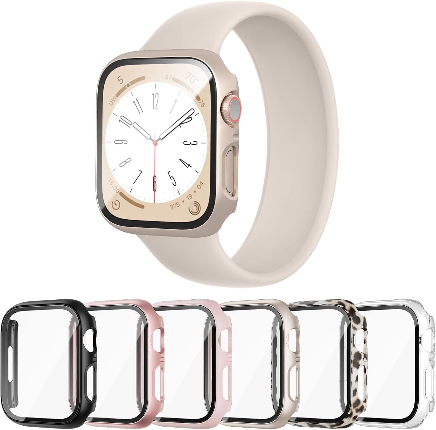 6 Pack Case for Apple Watch SE Series 6 5 40mm Touch Sensitivity Screen Protecto