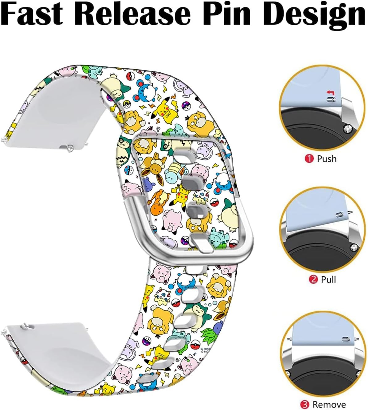Case For Samsung Galaxy Watch 7/6/5/4 40mm 44mm/6 Classic 47mm 43mm Cartoon Band