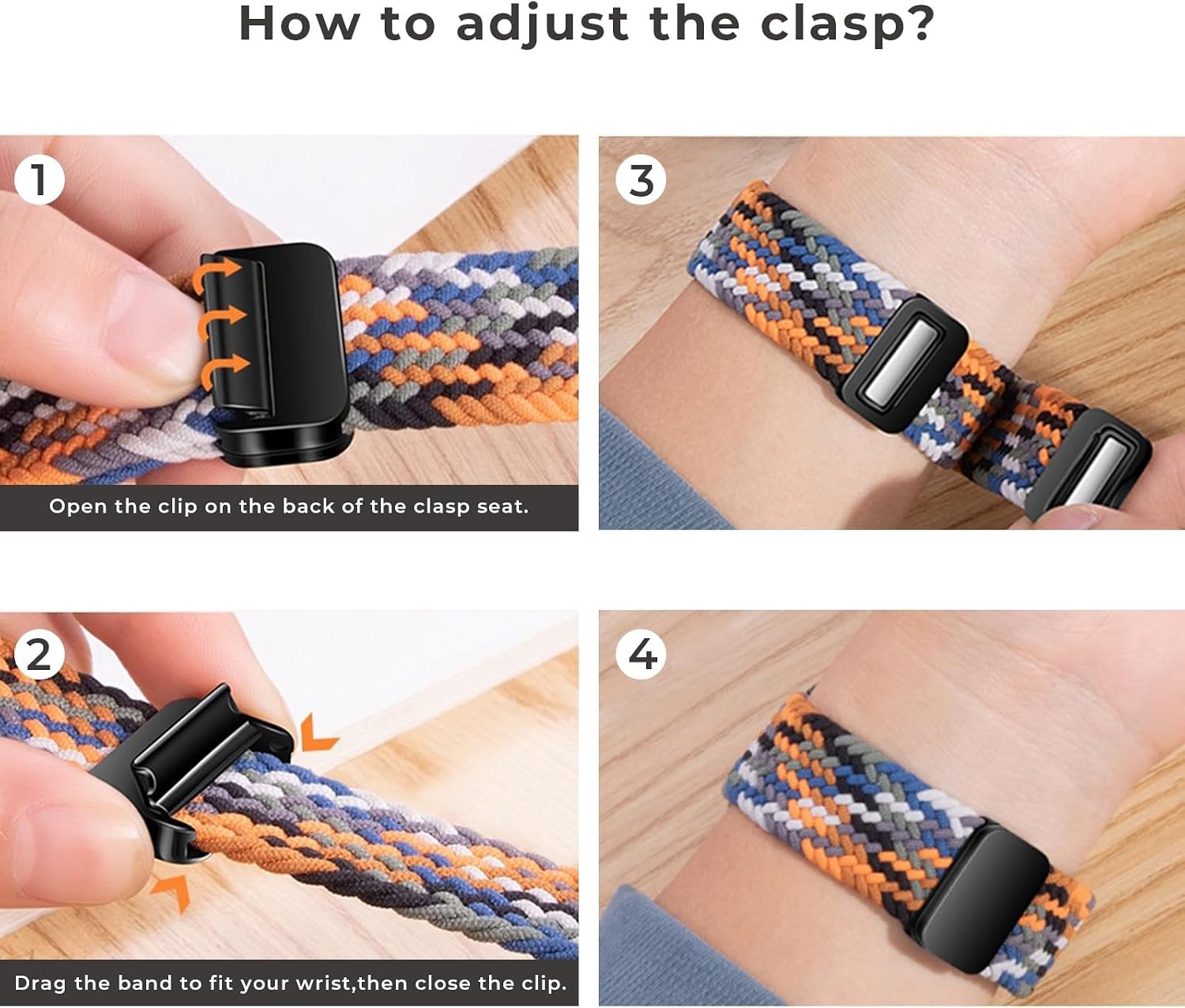 Braided Solo Loop Strap Compatible with Apple Watch 38mm 40mm 41mm Adjustable