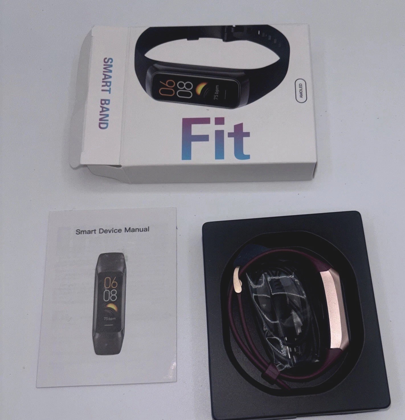 Fit Watch Black 1.10″ Color Display Activity Tracker for Android iOS Purple