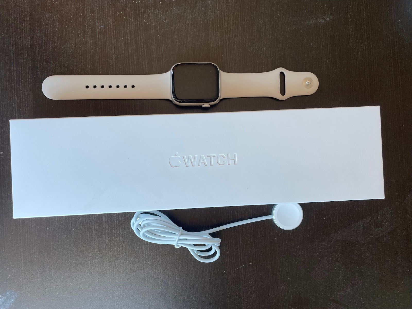 Apple Watch Series 7 GPS Cellular 45mm Aluminum Case Starlight Band MKJ83LL/A