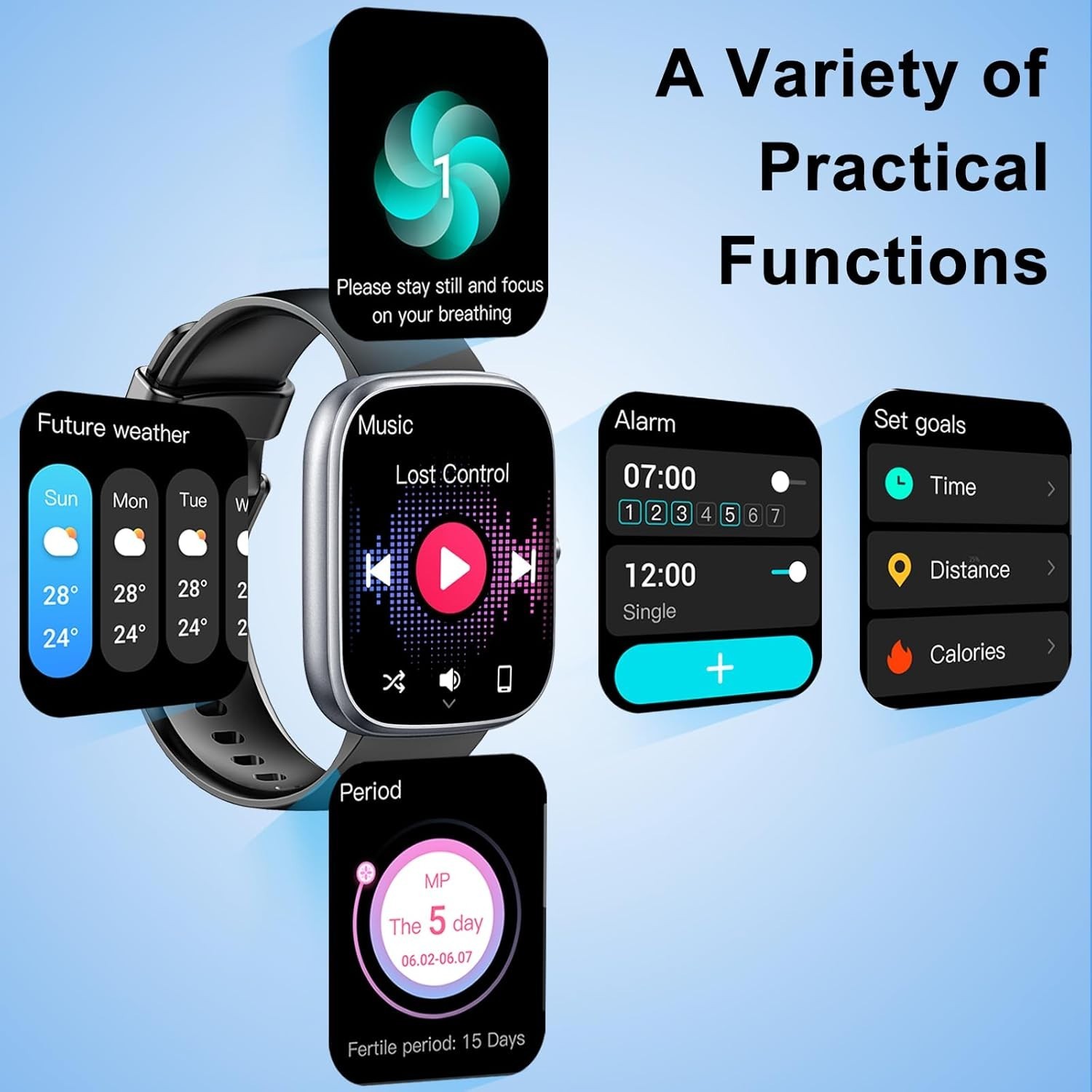 Men Women Smart Watch Bluetooth SmartWatch For Apple iPhone iOS and Android…