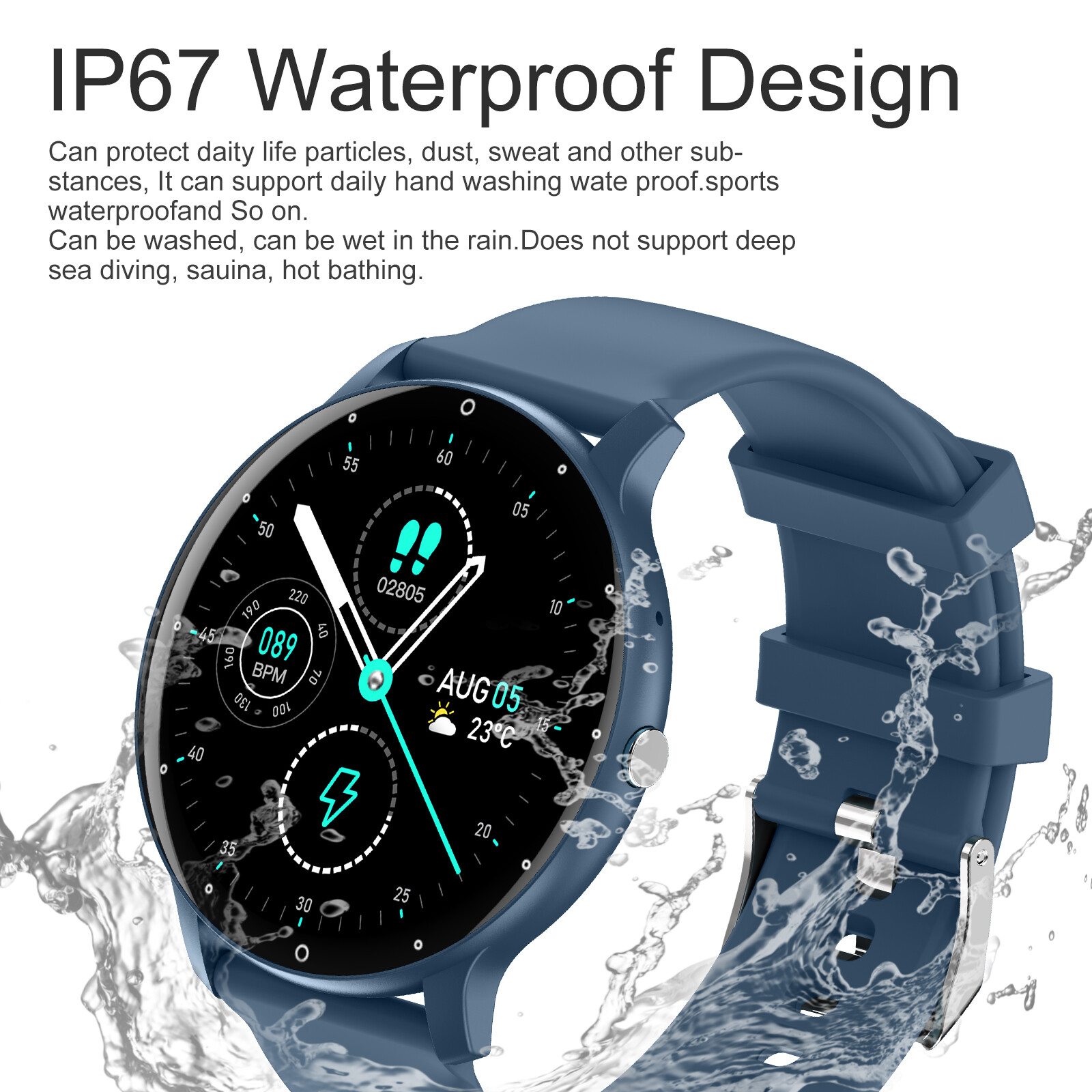 Smart Watch for Men Women Fitness Blood Pressure Waterproof Answer/Make Call