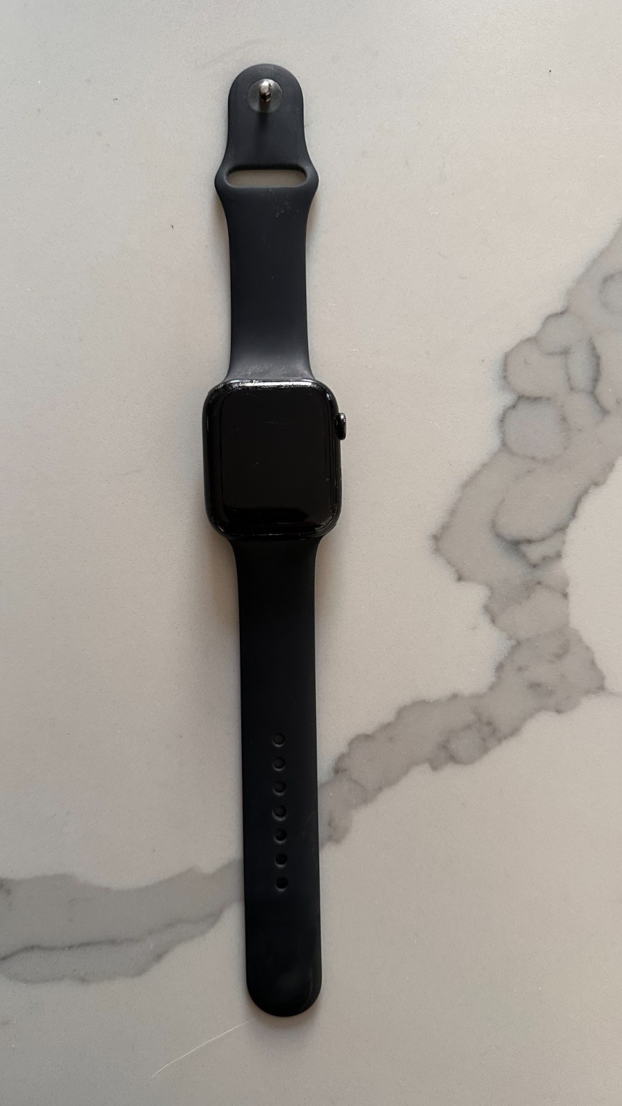 Apple Watch Series 7 45mm Aluminum Case with Sport Band – Midnight, Regular (GPS