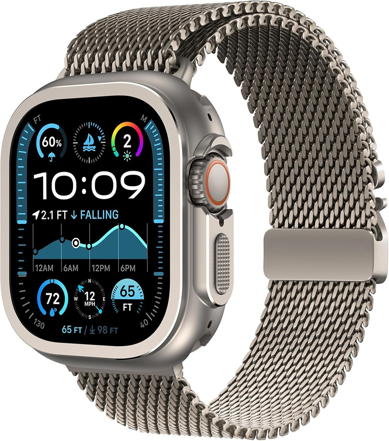 Rugged 2 in 1 Case for Apple Watch Ultra 49mm, Metal Thin Frame Bumper Cover