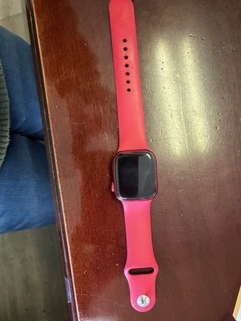 Apple Watch Series 7 45mm Red Aluminum Case with Red Sport Band (MKJC3LL/A)
