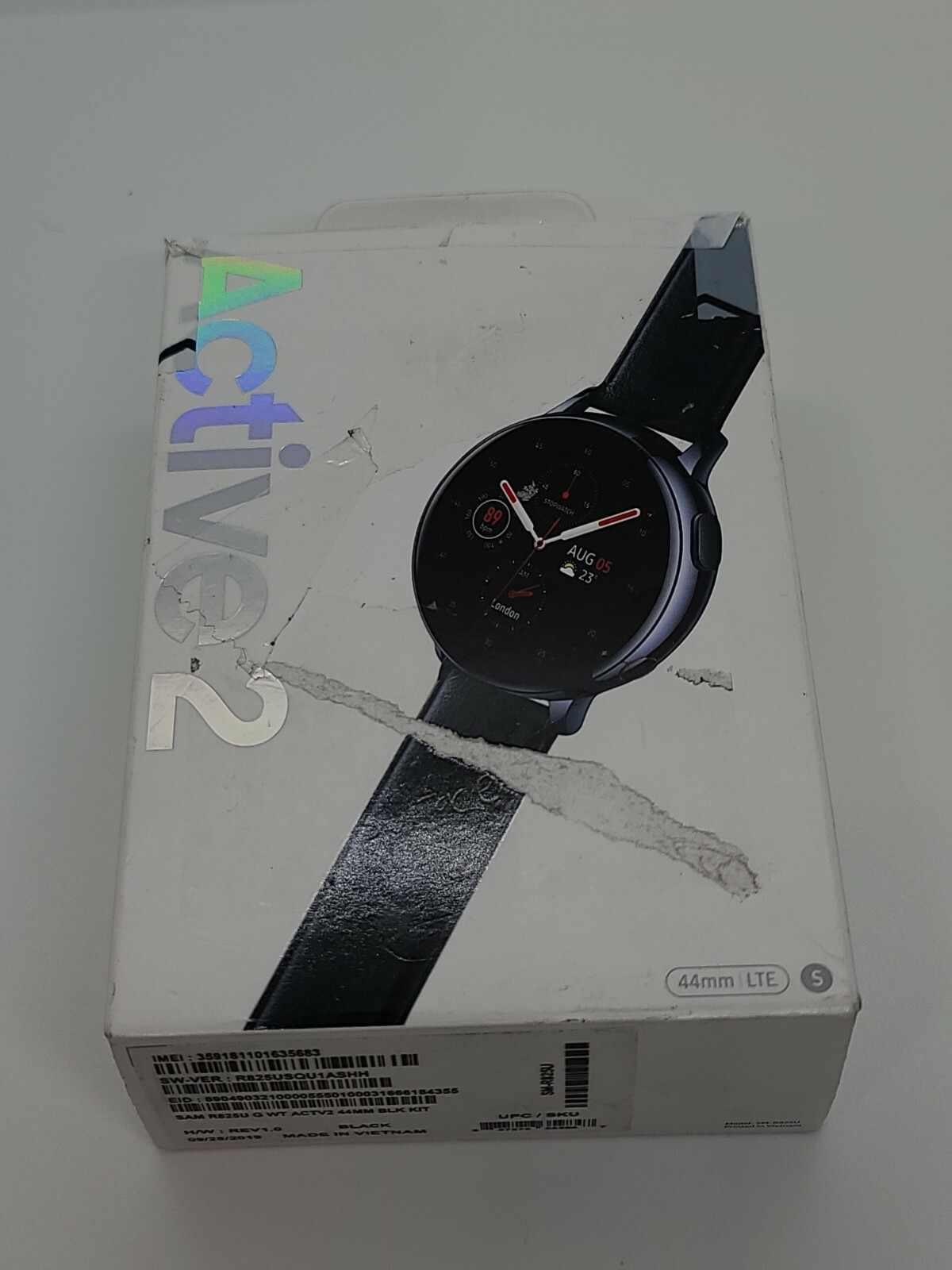 Samsung Galaxy Watch Active 2 SM-R825U 44mm LTE BLACK Stainless Steel Case USED