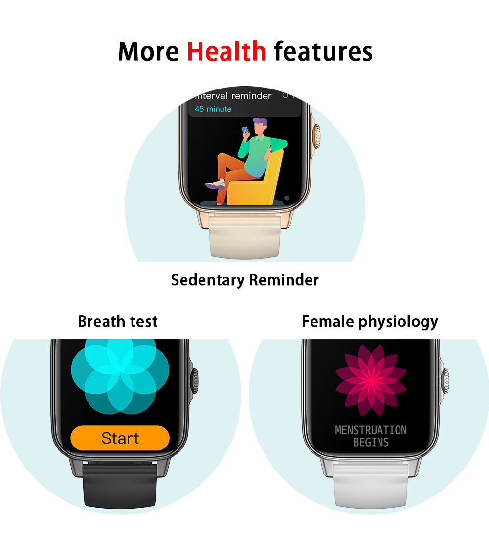 Touch Screen Bluetooth Smart Watch Call Reminder Bracelet for Android iOS Phone