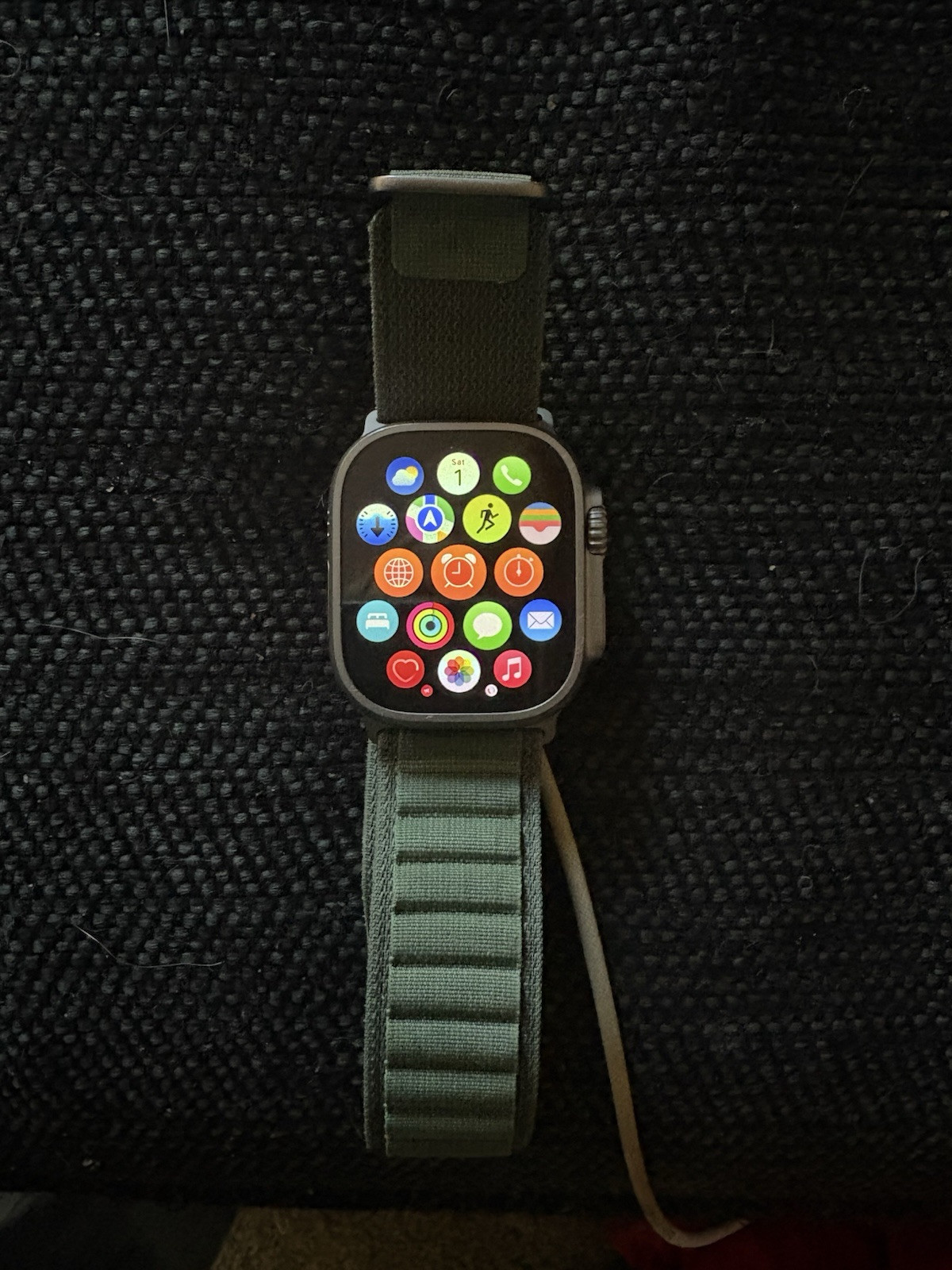 Apple Watch Ultra 2 49mm Titanium Case with Alpine Loop – Indigo, Medium (GPS +