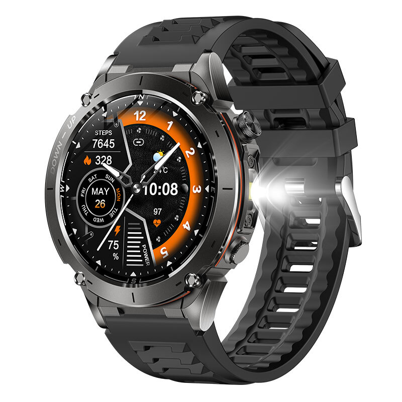 Military Smart Watch (Call Receive/Dial) Rugged Tactical Sport Fitness Tracker